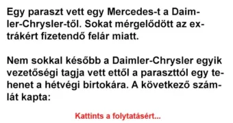 Vicc: Egy paraszt vett egy Mercedes-t ... kattints a folytatásért