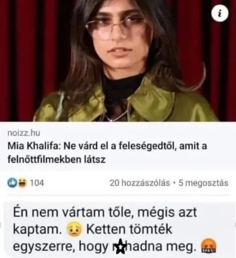 Mia Khalifa: Ne várd el a feleségedtől, amit a felnőttfilmekben látsz...
