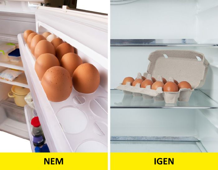 tojás hűtőben