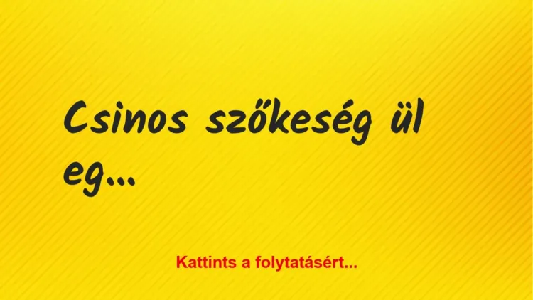 Vicc: Csinos szőkeség ül egyedül a bárban Vicc: Csinos szőkeség ül egyedül a bárban