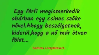 Vicc: Egy férfi megismerkedik a bárban egy csinos szőke nővel