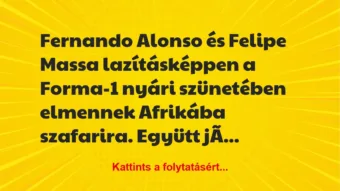 Vicc: Fernando Alonso és Felipe Massa lazításképpen a Forma-1 nyári… Vicc: Fernando Alonso és Felipe Massa lazításképpen a Forma-1 nyári…