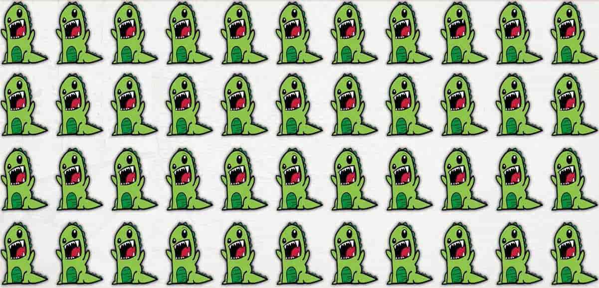 Csak a legélesebb szeműek veszik észre a többitől különböző szörnyet a képen