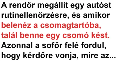 Vicc: A rendőri igazoltatás késdobálásba torkollott