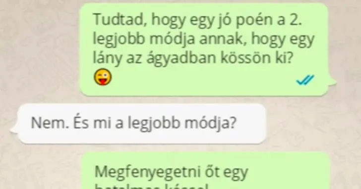 Vicc: Ezeknek a flörtölős üzeneteknek soha nem szabadott volna megszületni Vicc: Ezeknek a flörtölős üzeneteknek soha nem szabadott volna megszületni –…