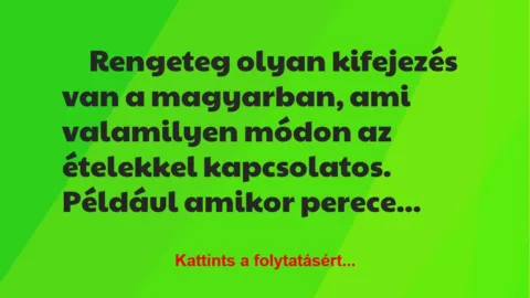 Vicc: Rengeteg olyan kifejezés van a magyarban, ami valamilyen módon az…
