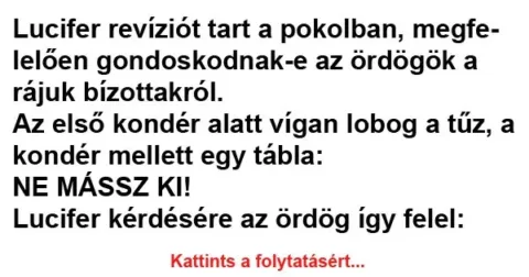 Vicc: Lucifer revíziót tart a pokolban Vicc: Lucifer revíziót tart a pokolban
