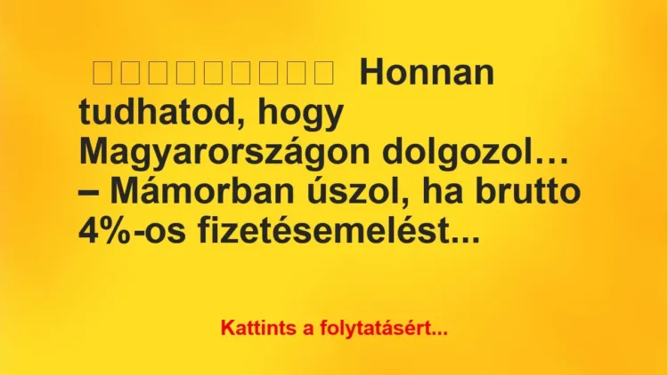 Honnan tudhatod, hogy Magyarországon dolgozol… Honnan tudhatod, hogy Magyarországon dolgozol…