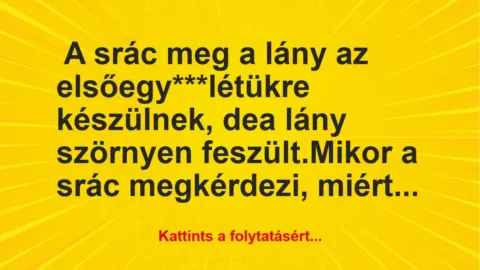 Vicc: A srác meg a lány az első egy***létükre készülnek, de a lány…