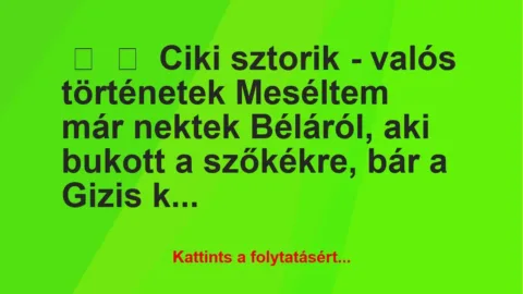Vicces történet: 
	    	    Ciki sztorik – valós történetek


Meséltem már nektek …