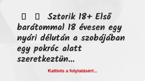 Vicces történet: 
	    	    Sztorik 18+


Első barátommal 18 évesen egy nyári…