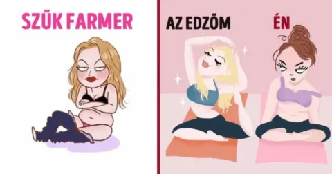 22 őszinte rajz a nők (és körülöttük élő férfiak) problémákkal Hétköznapi problémák és nevetés: 22 őszinte rajz a nők (és a körülöttük élő férfiak) nem mindennapi életéről