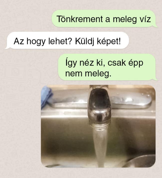 Egy férfinek nincs meleg víze