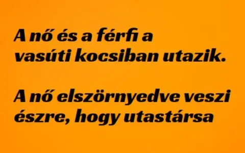 Vicc: A nő és a férfi a vasúti kocsiban