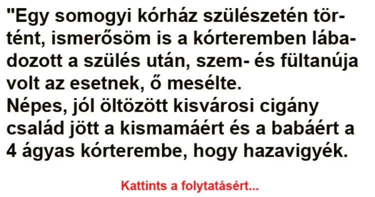 Vicc: Egy somogyi kórház szülészetén történt, ismerősöm is a kórteremben... Vicc: Egy somogyi kórház szülészetén történt, ismerősöm is a kórteremben…