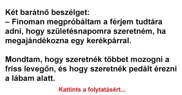 Vicc: Két barátnő beszélget Vicc: Két barátnő beszélget