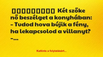 Két szőke nő beszélget a konyhában