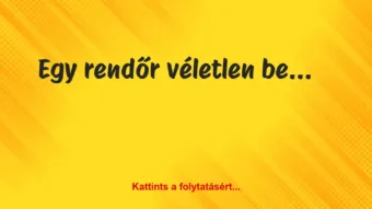 Vicc: Egy rendőr véletlen bezárja a kocsiba a kulcsot