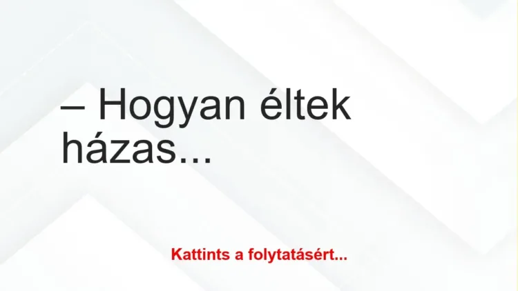 Vicc: Hogyan éltek házaséletet, ha külön szobában alusztok Vicc: Hogyan éltek házaséletet, ha külön szobában alusztok