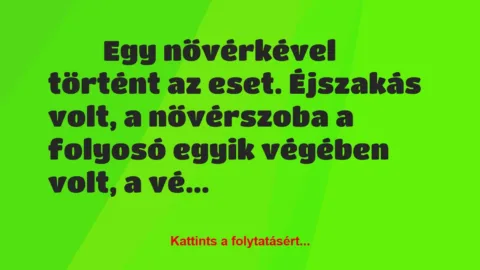 Vicces történet: 
	    	    


Egy nővérkével történt az eset….