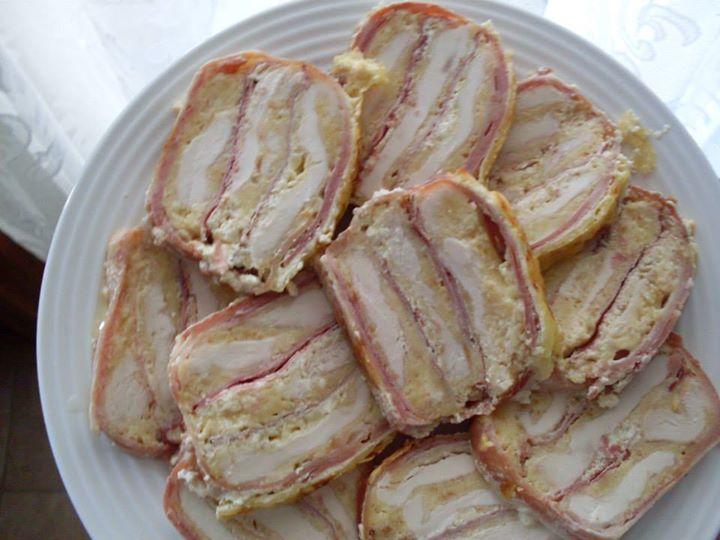 Rakott csirkemell szeletelve
