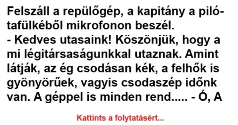 Vicc: Felszáll a repülőgép