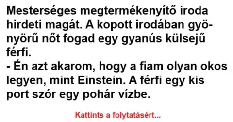Vicc: Mesterséges megtermékenyítő iroda hirdeti magát
