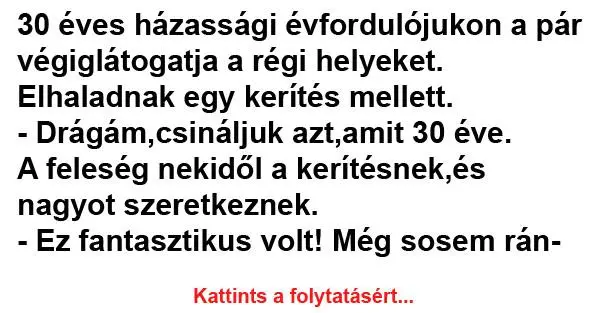 30 éves házassági évfordulójukon 30 éves házassági évfordulójukon