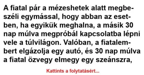 A fiatal pár a mézeshetek alatt megbeszéli egymással
