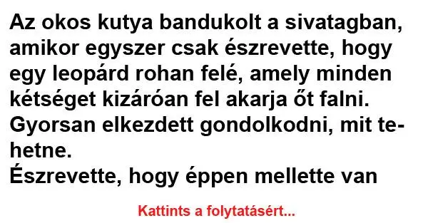 Az első napon Isten megteremtette a kutyát. És mondá az Az első napon Isten megteremtette a kutyát. És mondá az Úr: