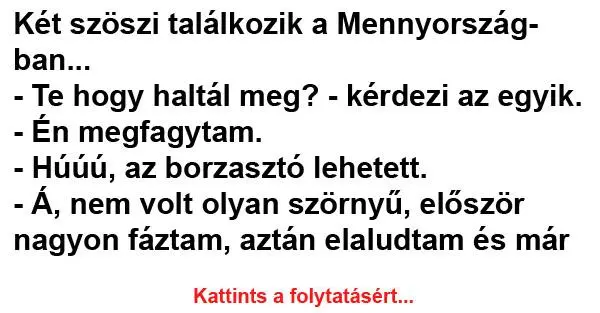 Két szöszi találkozik a Mennyországban Két szöszi találkozik a Mennyországban