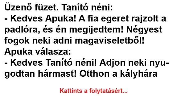 Üzenő füzet Üzenő füzet