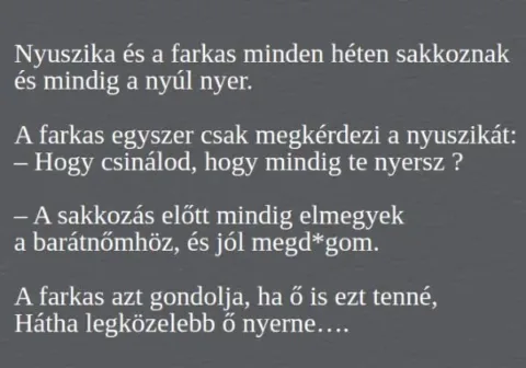 Vicc: sakk matt