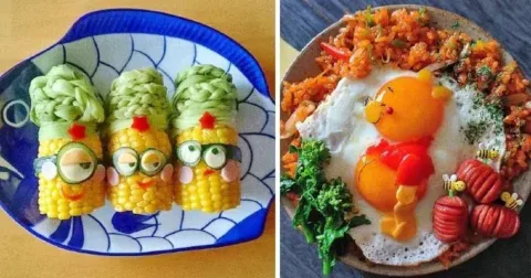 Egy anyuka olyan imádni való ételeket készít, amiket valósággal bűn... Egy anyuka olyan ételeket alkot, amelyek olyan bűnösen aranyosak, hogy a gyerekek nem tudnak ellenállni nekik
