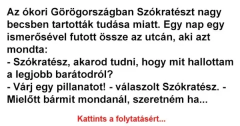 Szókratész, a megfontolt filozófus, aki Görögországban nagyrabecsülték
