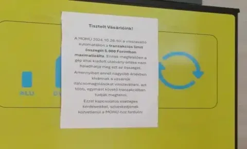 Új limit érkezett a visszaváltó automatákhoz – Ez mindenkit meglepetésként ért