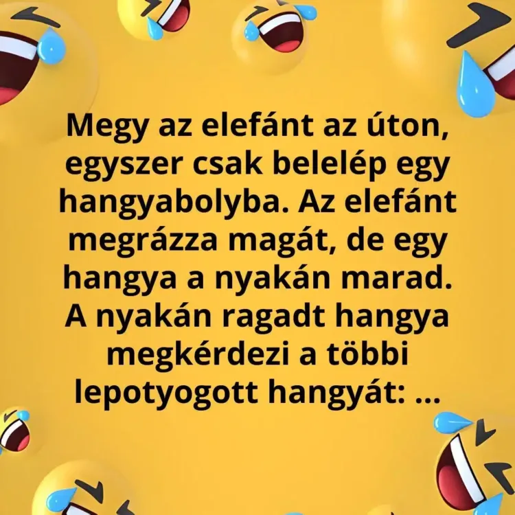 Vicc: A hangya bosszút áll az elefánton a széttaposott hangyaboly...