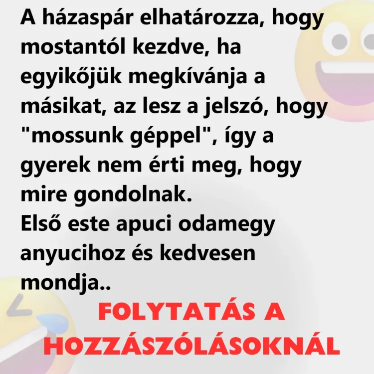 Vicc: A házaspár elhatározza Vicc: A házaspár elhatározza
