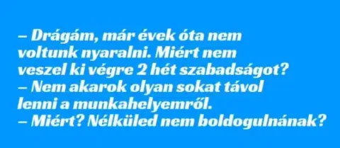 Vicc: Évekkel ezelőtt voltunk utoljára nyaralni