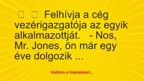 Vicc: 
	    	    Felhívja a cég vezérigazgatója az egyik…