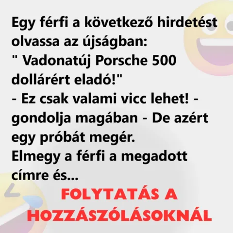 Újságban talált hihetetlen Porsche hirdetés különös háttere