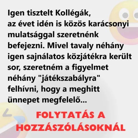 Igen tisztelt Kollégák Szívélyes Megszólalás Kollégáknak a Karácsonyi Ünnepségre Vonatkozóan