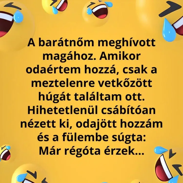 Vicc: A fiatal férfit meglepte barátnője meztelen húga