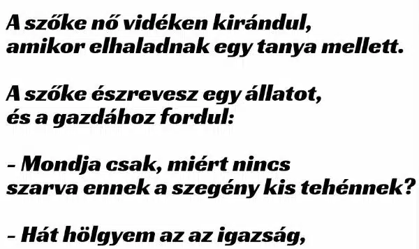 Vicc: A szőke nő vidéken kirándul, amikor elhaladnak egy tanya... Vicc: A szőke nő vidéken kirándul, amikor elhaladnak egy tanya…