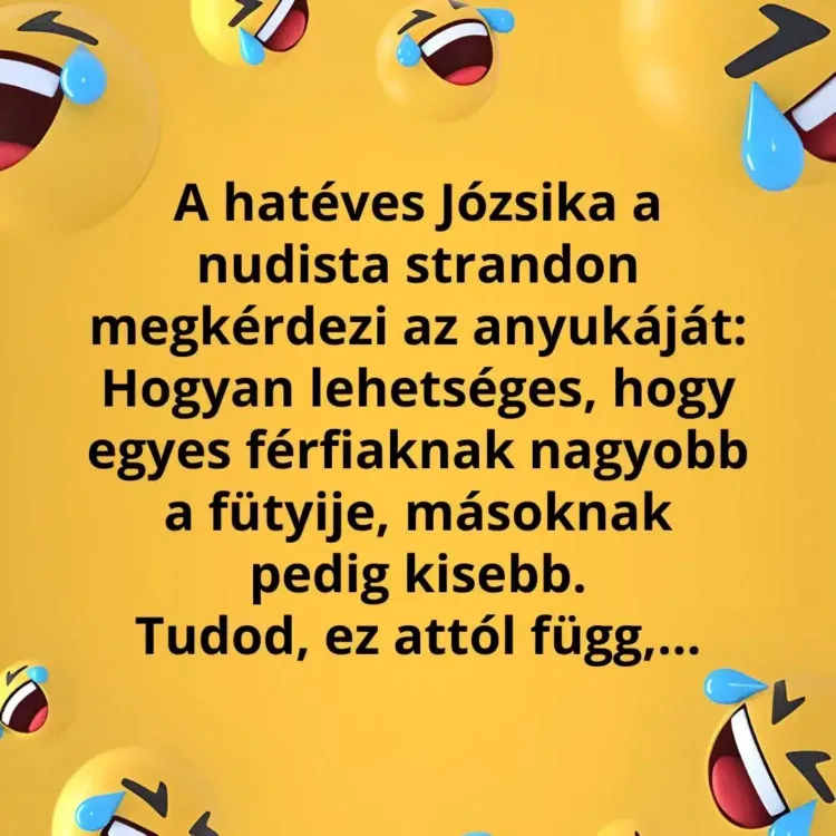 Vicc: Az anyuka elmagyarázza a fiának, hogy miért különböző a