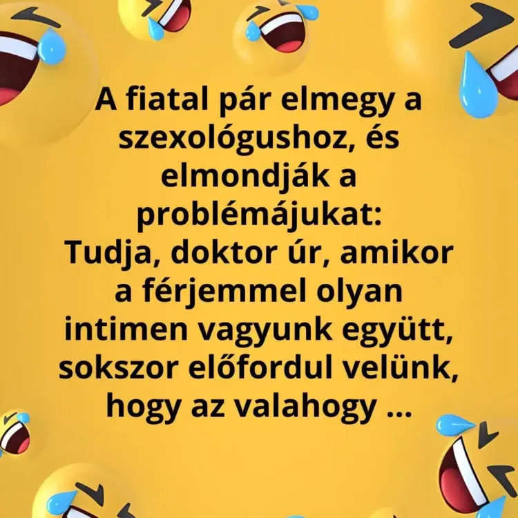 Vicc: Az orvos egy pózt ajánl megoldásként a házaspár problémájára