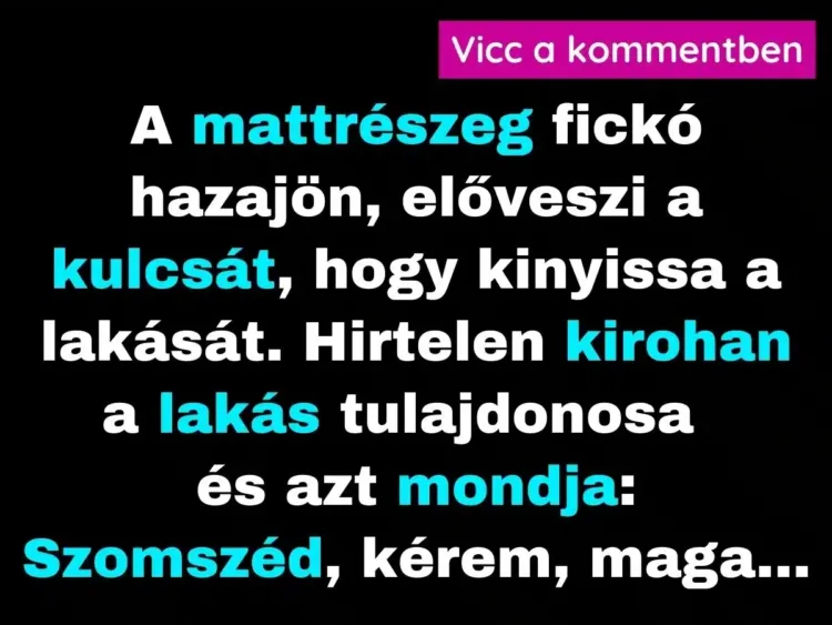 Vicc: A részeg fickó a lakását keresi