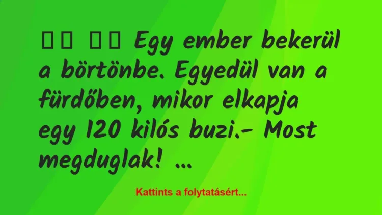 Vicc:
Egy ember bekerül a börtönbe. Egyedül van a… Vicc:
Egy ember bekerül a börtönbe. Egyedül van a…