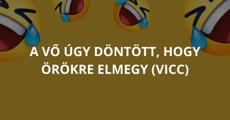 Vicc: A vő úgy döntött, hogy örökre elmegy Vicc: A vő úgy döntött, hogy örökre elmegy
