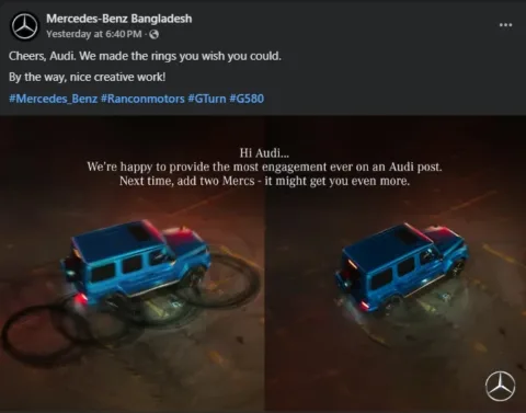 Mercedes zseniális trollkodása: így szúrt oda az Audinak!